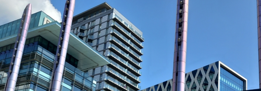 mobile image of Salford skyline